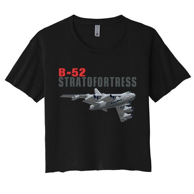 Fun American Military Aviation B52 Stratofortress Bomber Meaningful Gift Crop Top
