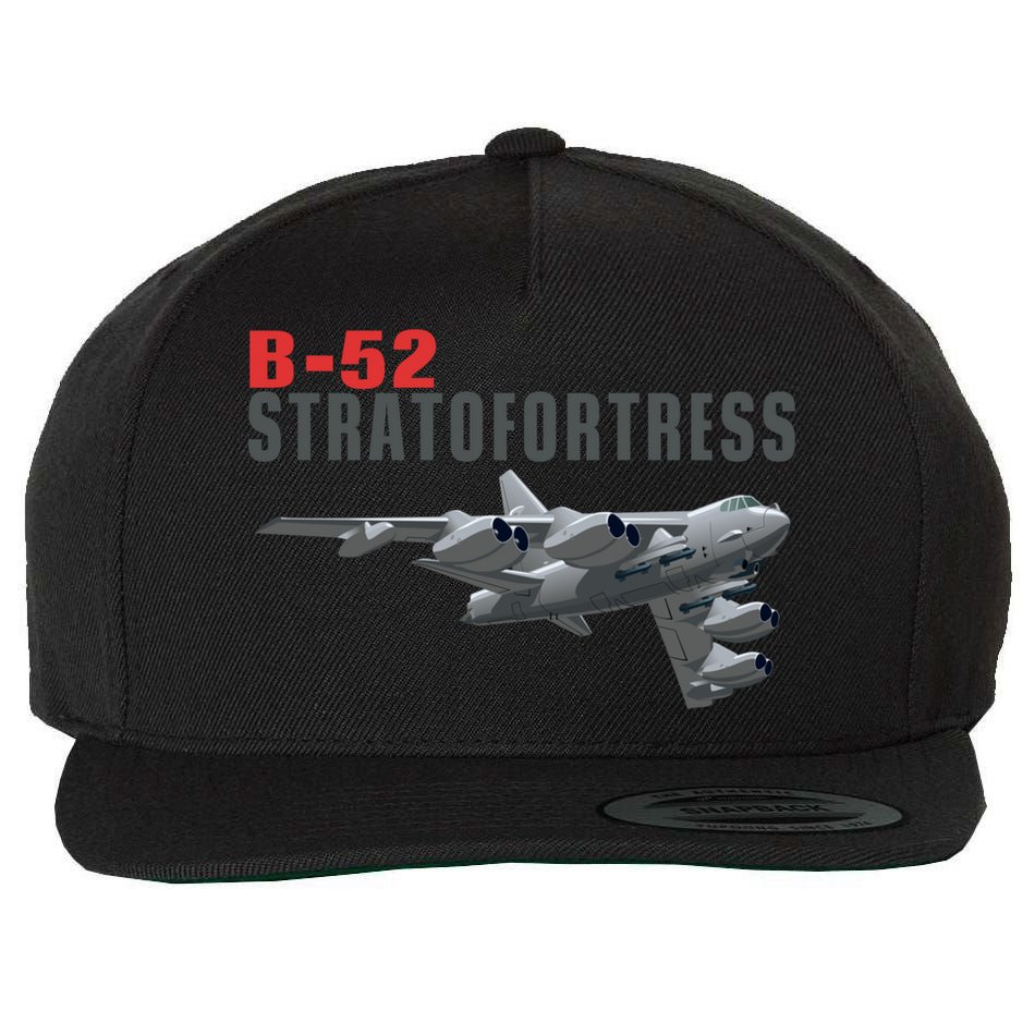 Fun American Military Aviation B52 Stratofortress Bomber Meaningful Gift Wool Snapback Cap