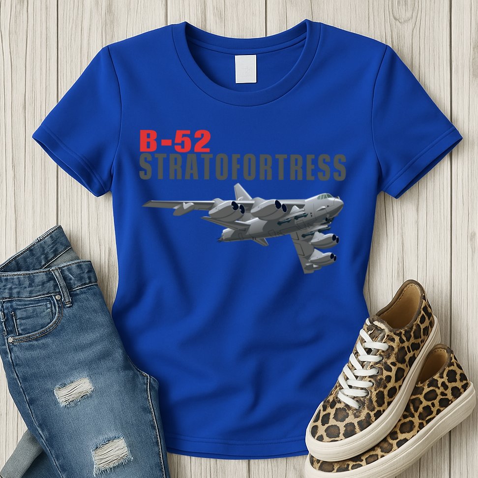 Fun American Military Aviation B52 Stratofortress Bomber Meaningful Gift Womens T-Shirt