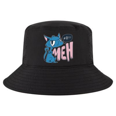 Funny Angry Meh Cat Comic Cool Comfort Performance Bucket Hat