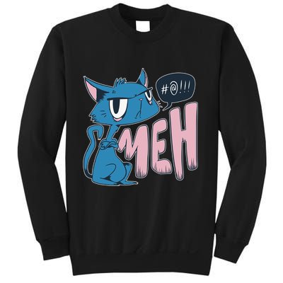 Funny Angry Meh Cat Comic Sweatshirt