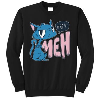 Funny Angry Meh Cat Comic Sweatshirt