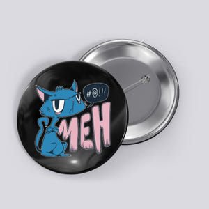 Funny Angry Meh Cat Comic Button