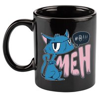 Funny Angry Meh Cat Comic 11oz C Handle Ceramic Mug