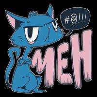 Funny Angry Meh Cat Comic Tank Top