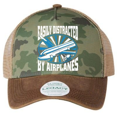 Funny Aircraft Mechanic Easily Distracted By Airplanes Gift Legacy Tie Dye Trucker Hat