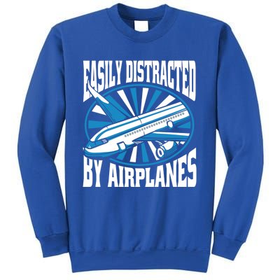 Funny Aircraft Mechanic Easily Distracted By Airplanes Gift Sweatshirt