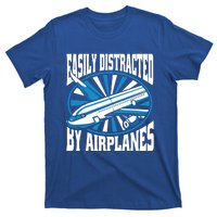 Funny Aircraft Mechanic Easily Distracted By Airplanes Gift T-Shirt