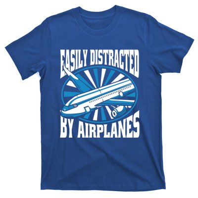 Funny Aircraft Mechanic Easily Distracted By Airplanes Gift T-Shirt