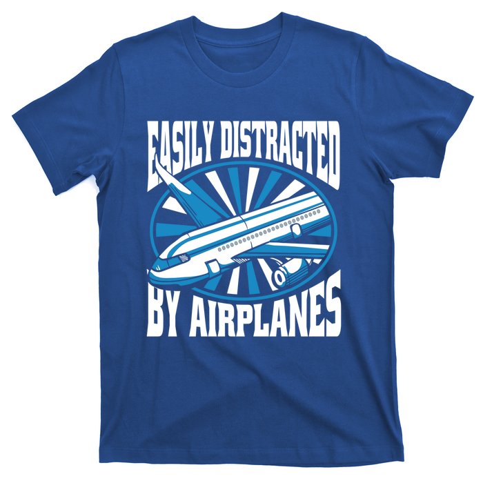 Funny Aircraft Mechanic Easily Distracted By Airplanes Gift T-Shirt