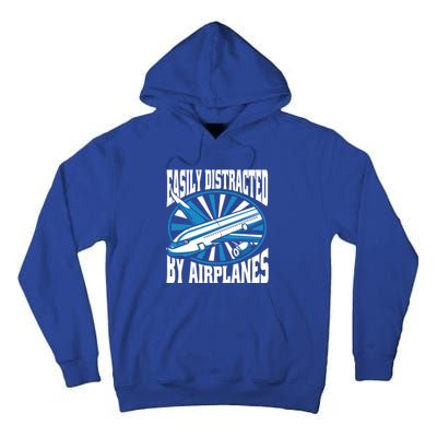 Funny Aircraft Mechanic Easily Distracted By Airplanes Gift Tall Hoodie