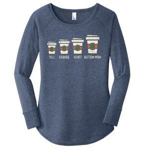 Funny Autism Mom Coffee Awareness Mothers Day Women's Perfect Tri Tunic Long Sleeve Shirt