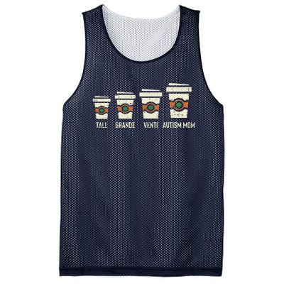 Funny Autism Mom Coffee Awareness Mothers Day Mesh Reversible Basketball Jersey Tank