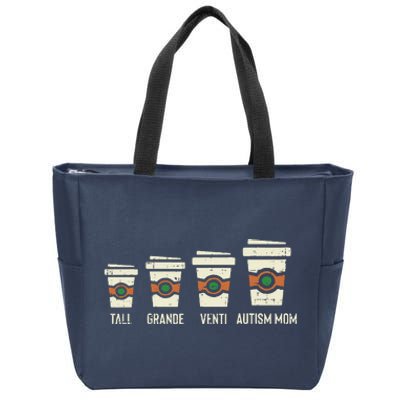 Funny Autism Mom Coffee Awareness Mothers Day Zip Tote Bag