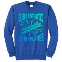 Funny Aircraft Mechanic Easily Distracted By Airplanes Gift Sweatshirt