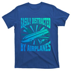 Funny Aircraft Mechanic Easily Distracted By Airplanes Gift T-Shirt