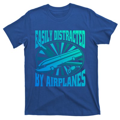 Funny Aircraft Mechanic Easily Distracted By Airplanes Gift T-Shirt