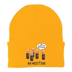 Funny AA Meeting AA Batteries Knit Cap Winter Beanie