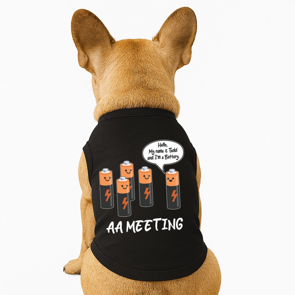 Funny AA Meeting AA Batteries Doggie Tank