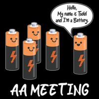 Funny AA Meeting AA Batteries Doggie Tank