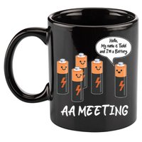 Funny AA Meeting AA Batteries 11oz C Handle Ceramic Mug