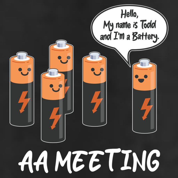 Funny AA Meeting AA Batteries 11oz C Handle Ceramic Mug