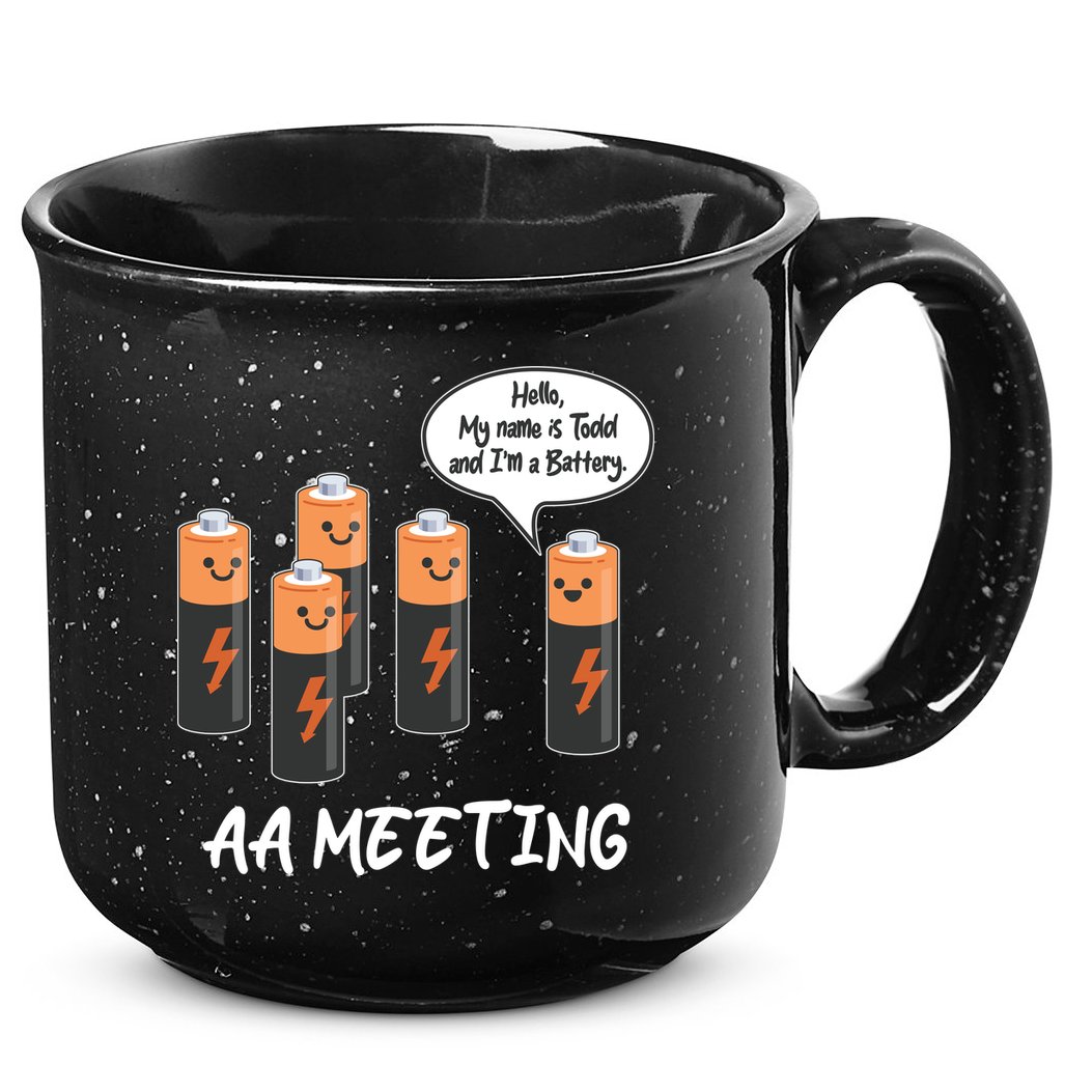 Funny AA Meeting AA Batteries 15oz Campfire Ceramic Mug