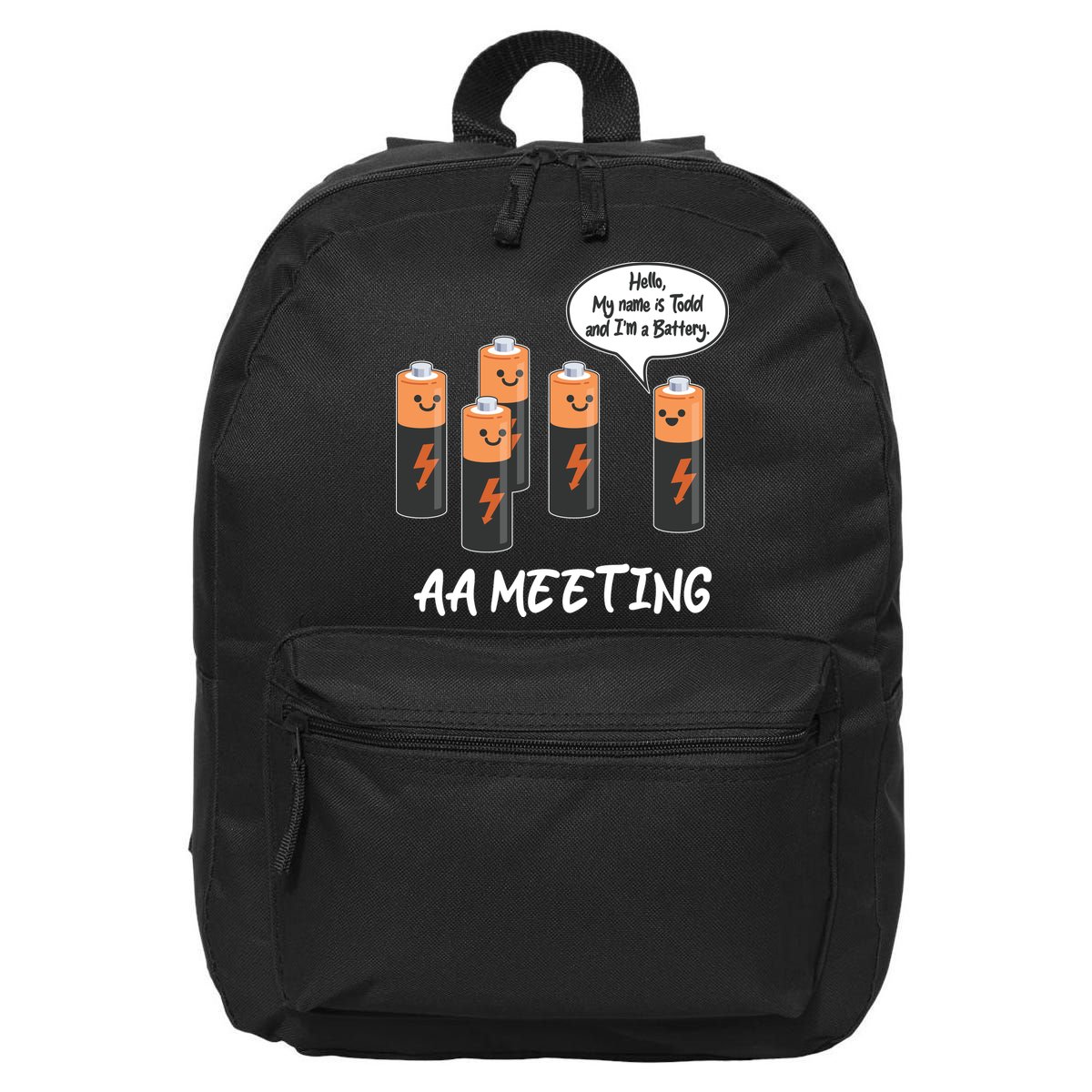 Funny AA Meeting AA Batteries 16 in Basic Backpack