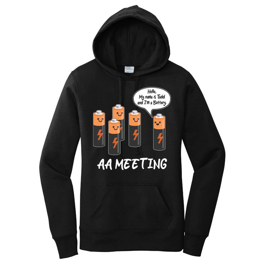 Funny AA Meeting AA Batteries Women's Pullover Hoodie