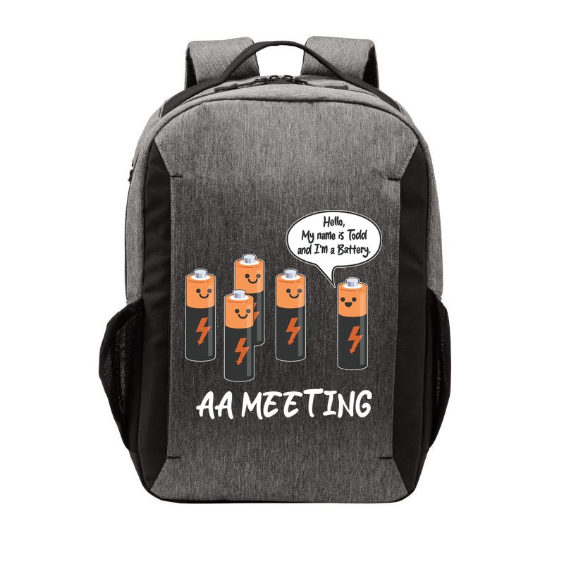 Funny AA Meeting AA Batteries Vector Backpack