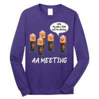 Funny AA Meeting AA Batteries Long Sleeve Shirt