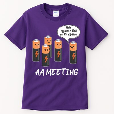 Funny AA Meeting AA Batteries Tall T-Shirt
