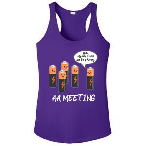 Funny AA Meeting AA Batteries Ladies PosiCharge Competitor Racerback Tank