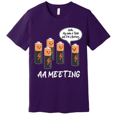 Funny AA Meeting AA Batteries Premium T-Shirt