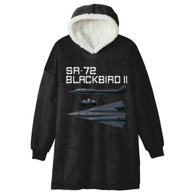 Fun American Military Aviation Sr72 Blackbird Ii In Action. Hooded Wearable Blanket