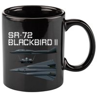 Fun American Military Aviation Sr72 Blackbird Ii In Action. 11oz C Handle Ceramic Mug