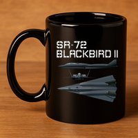 Fun American Military Aviation Sr72 Blackbird Ii In Action. 11oz C Handle Ceramic Mug