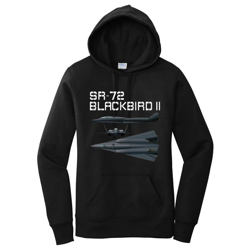Fun American Military Aviation Sr72 Blackbird Ii In Action. Women's Pullover Hoodie