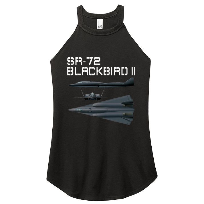 Fun American Military Aviation Sr72 Blackbird Ii In Action. Women's Perfect Tri Rocker Tank