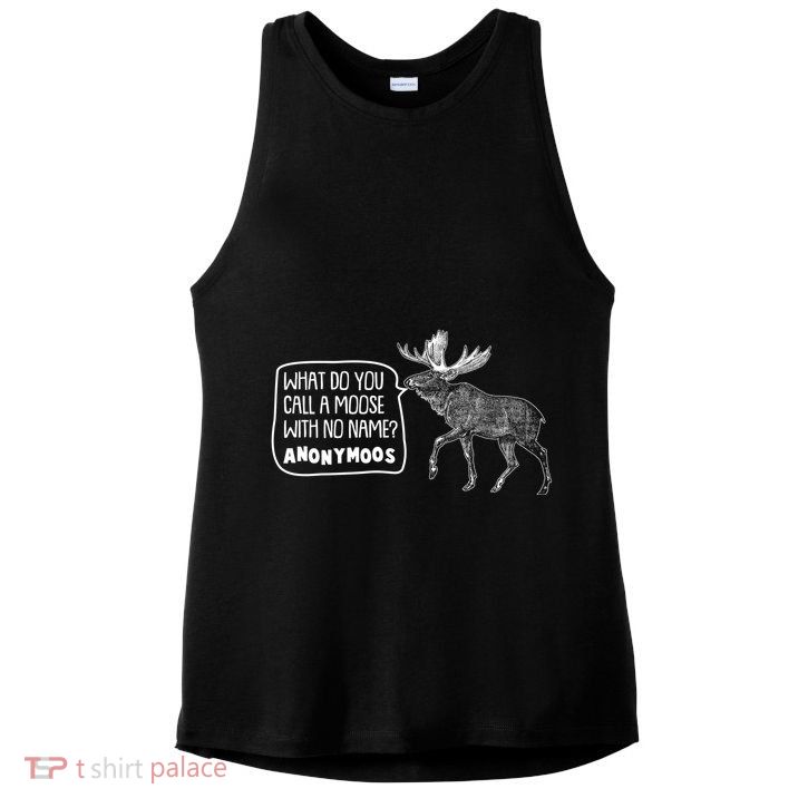 Funny Anonumoos Moose Joke Dad Joke Ladies PosiCharge Tri-Blend Wicking Tank