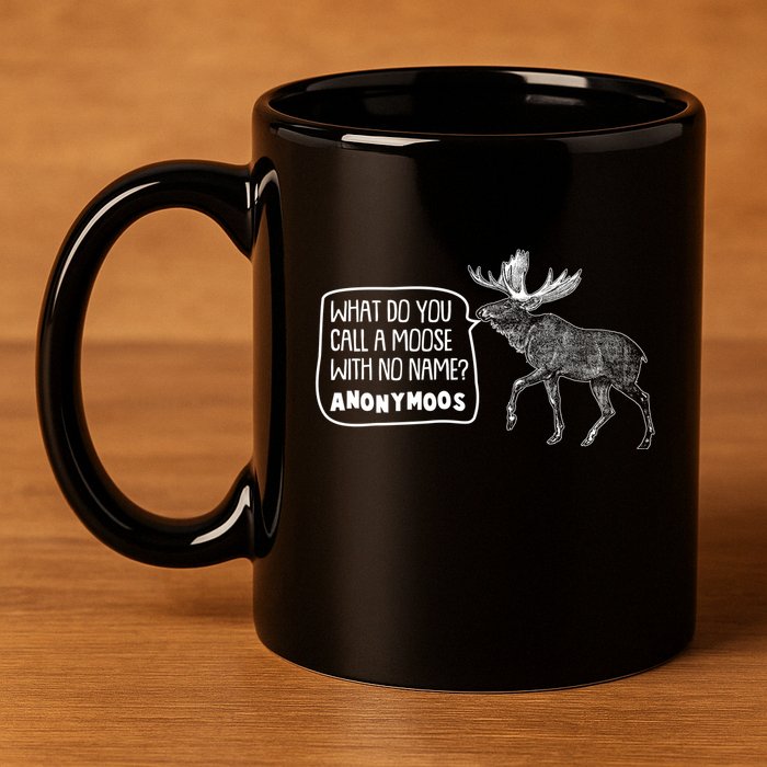 Funny Anonumoos Moose Joke Dad Joke 11oz C Handle Ceramic Mug