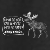 Funny Anonumoos Moose Joke Dad Joke Crop Fleece Hoodie