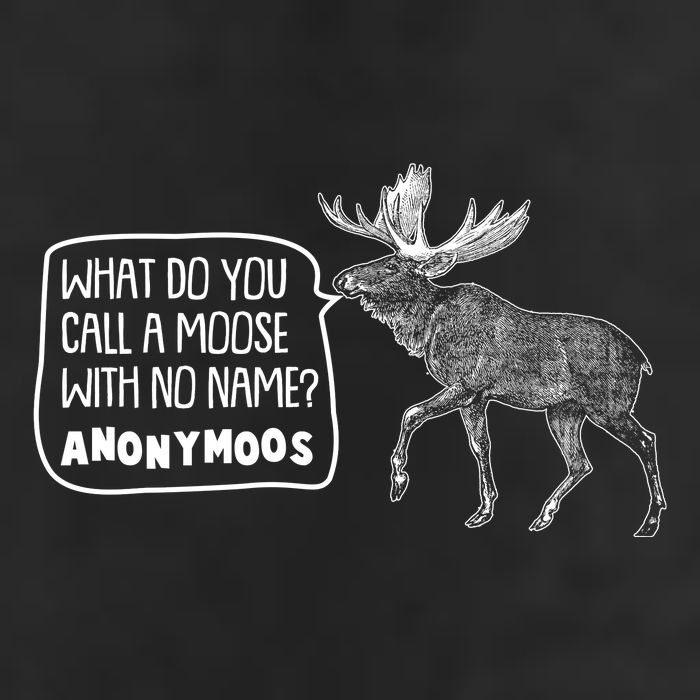 Funny Anonumoos Moose Joke Dad Joke Crop Fleece Hoodie