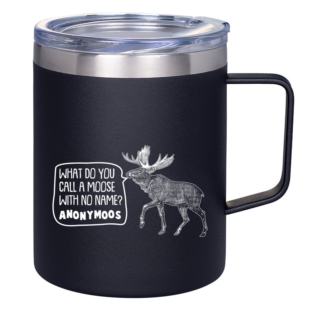 Funny Anonumoos Moose Joke Dad Joke 12oz Stainless Steel Coffee Mug