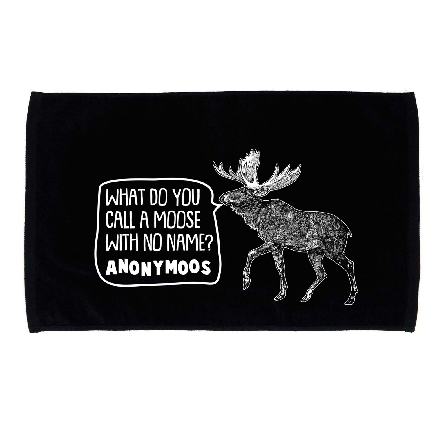 Funny Anonumoos Moose Joke Dad Joke Microfiber Hand Towel