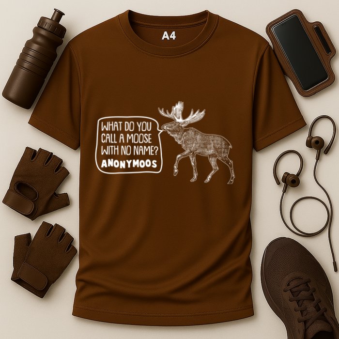 Funny Anonumoos Moose Joke Dad Joke Performance Shirt