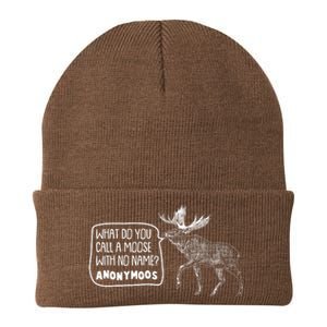 Funny Anonumoos Moose Joke Dad Joke Knit Cap Winter Beanie