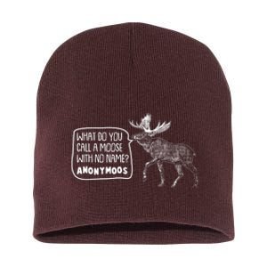 Funny Anonumoos Moose Joke Dad Joke Short Acrylic Beanie