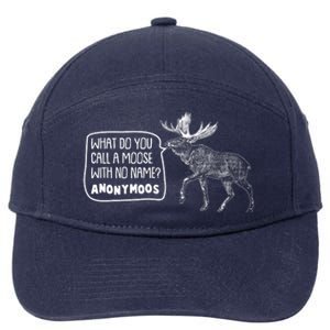 Funny Anonumoos Moose Joke Dad Joke 7-Panel Snapback Hat