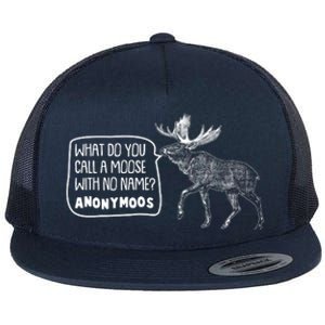 Funny Anonumoos Moose Joke Dad Joke Flat Bill Trucker Hat